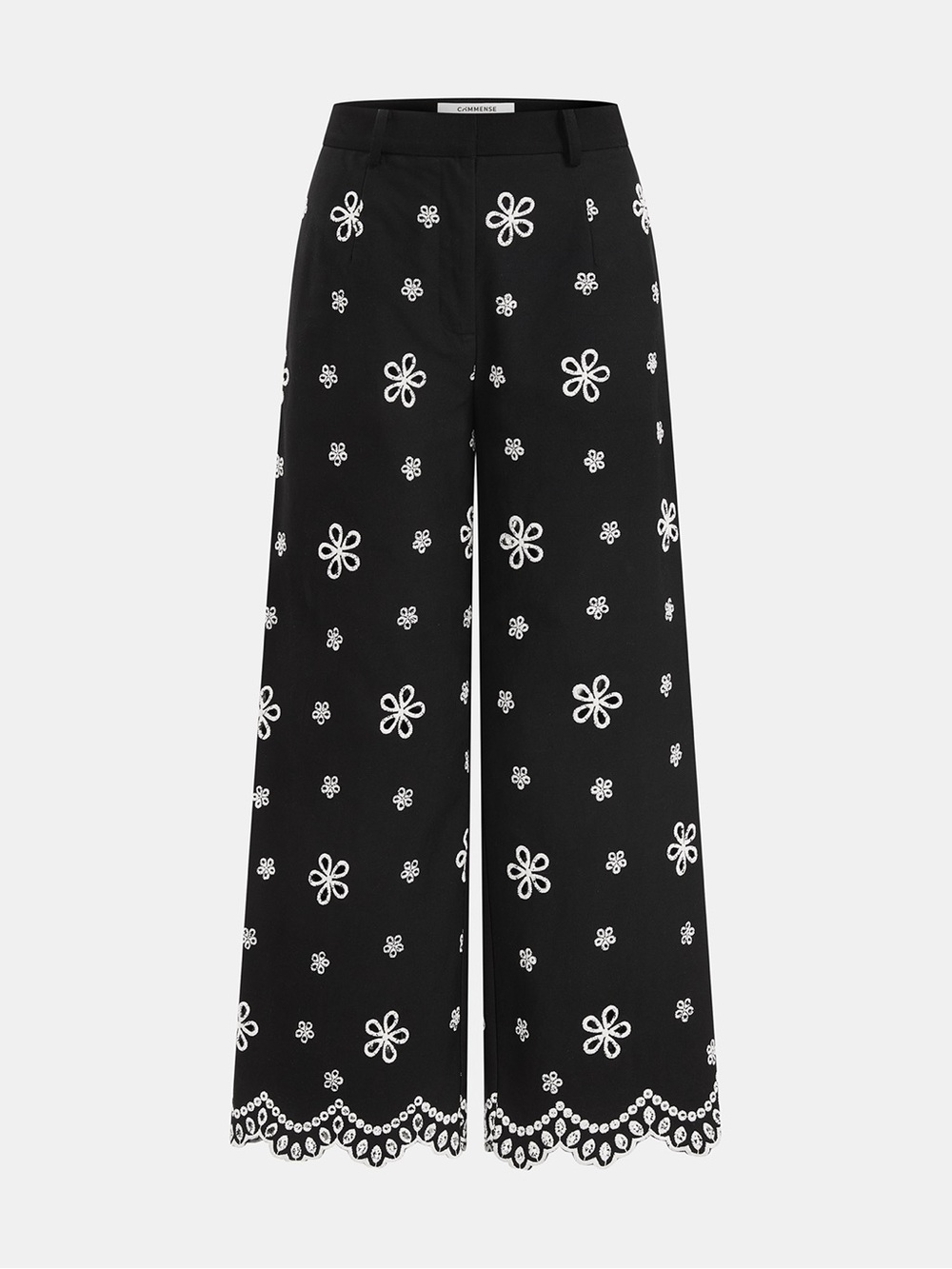 Commense - Embroidered Floral Cotton Top & Pants Set - Picture 7 of 11